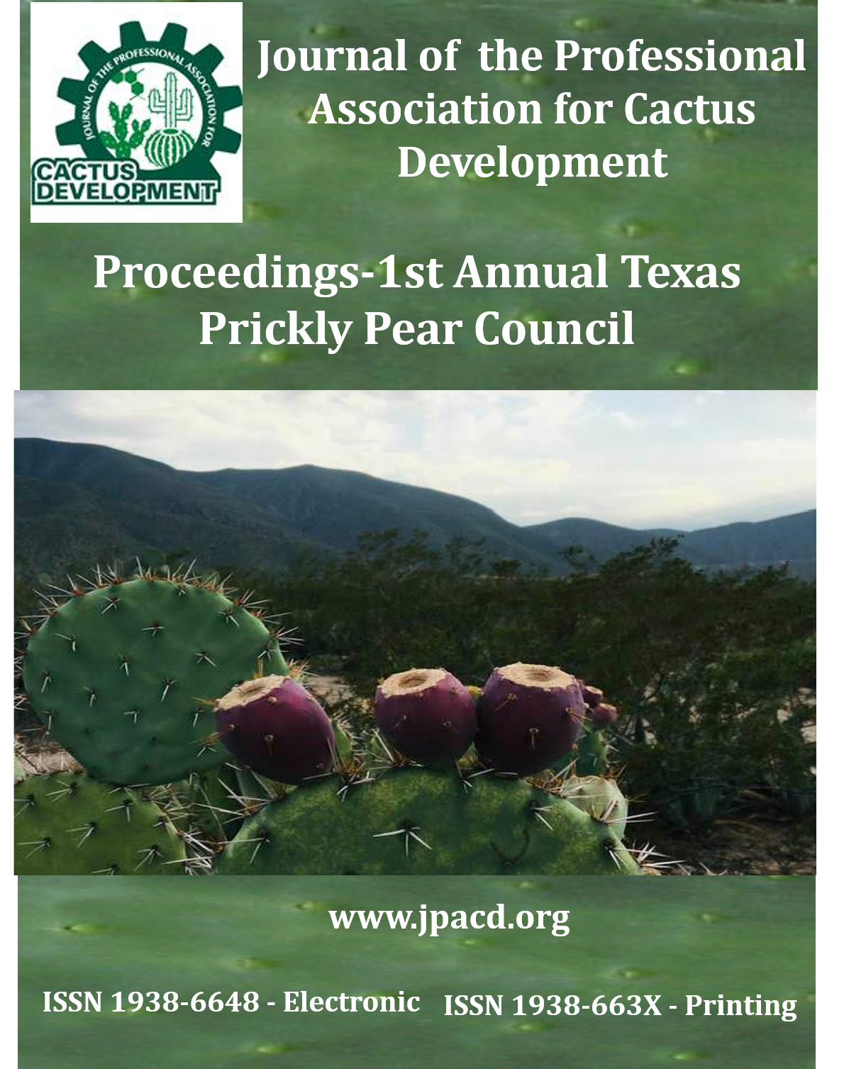 					View 1990: Proceedings-1st Annual Texas Prickly Pear Council
				
