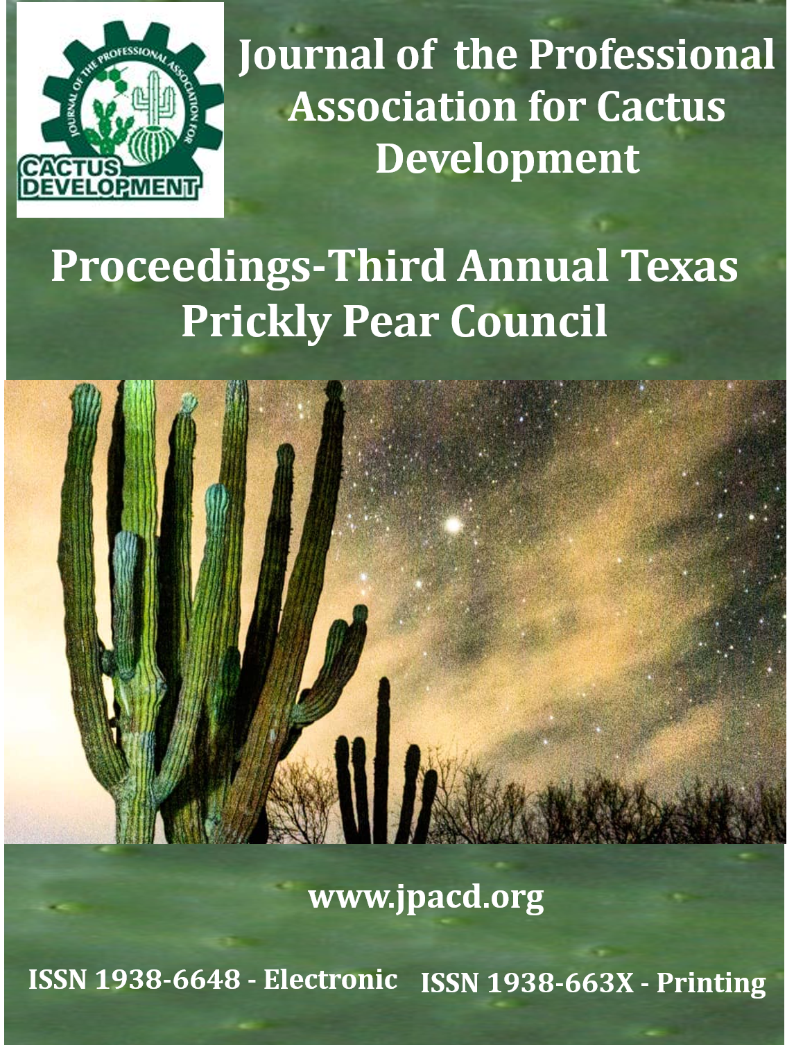 					View 1992: 1992: Proceedings-Third Annual Texas Prickly Pear Council
				